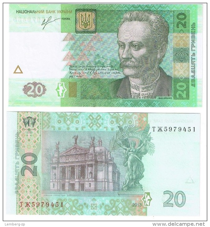 Ukraine - 20 Hryven 2013 Sorkin UNC Lemberg-Zp - Ukraine