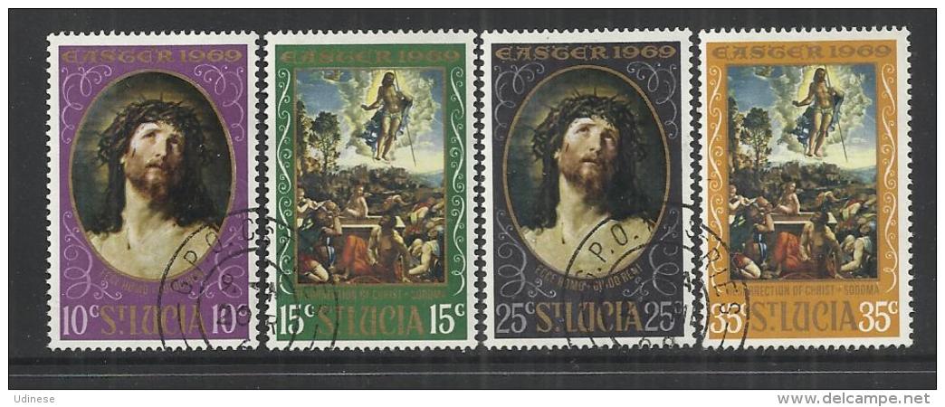 ST. LUCIA 1969 - EASTER - CPL, SET - USED OBLITERE GESTEMPELT USADO - Ste Lucie (...-1978)