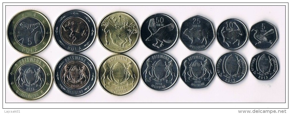 Botswana 2013. New Design Coin Set UNC - Botswana