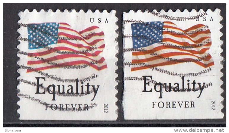 4643 Stati Uniti 2012 Flag Bandiera Equality Forever Viaggiati Used USA  United States - Gebraucht