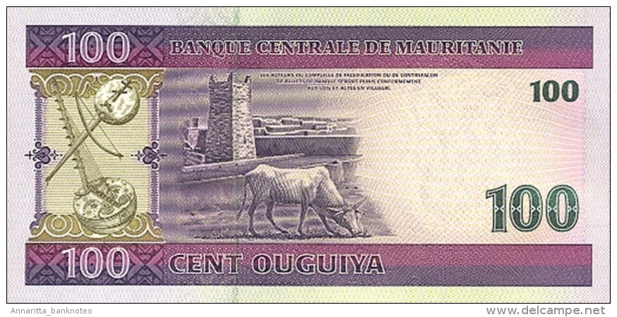 MAURITANIA 100 OUGUIYA 2008 P-10c UNC [MR114c] - Mauritanien