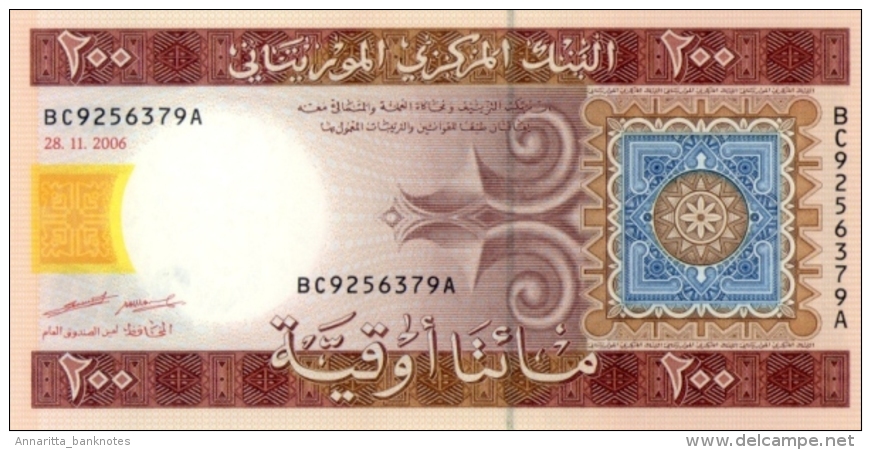 MAURITANIA 200 OUGUIYA 2006 P-11b UNC  [MR115b] - Mauritania