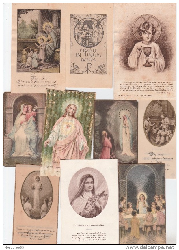 LOT DE 10 IMAGES PIEUSES                                  TDA104 - Religion & Esotérisme