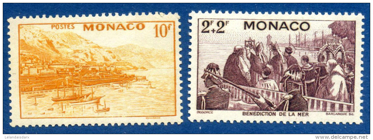 Neuf  Etat: **  Monaco  2 Timbres YT 182,270    P 982 - Unused Stamps