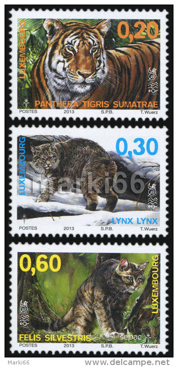 Luxembourg - 2013 - Felines - Mint Stamp Set - Unused Stamps