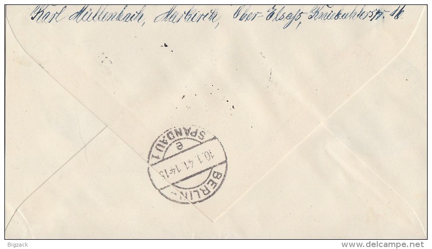 Elsass R-Brief Mif Minr.4x 1, 14 Strassburg 8.1.41 Gel. Nach Berlin - Besetzungen 1938-45