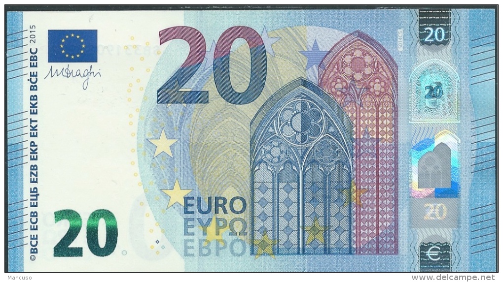 &euro; 20  ITALIA  SB S014  DRAGHI  UNC - 20 Euro