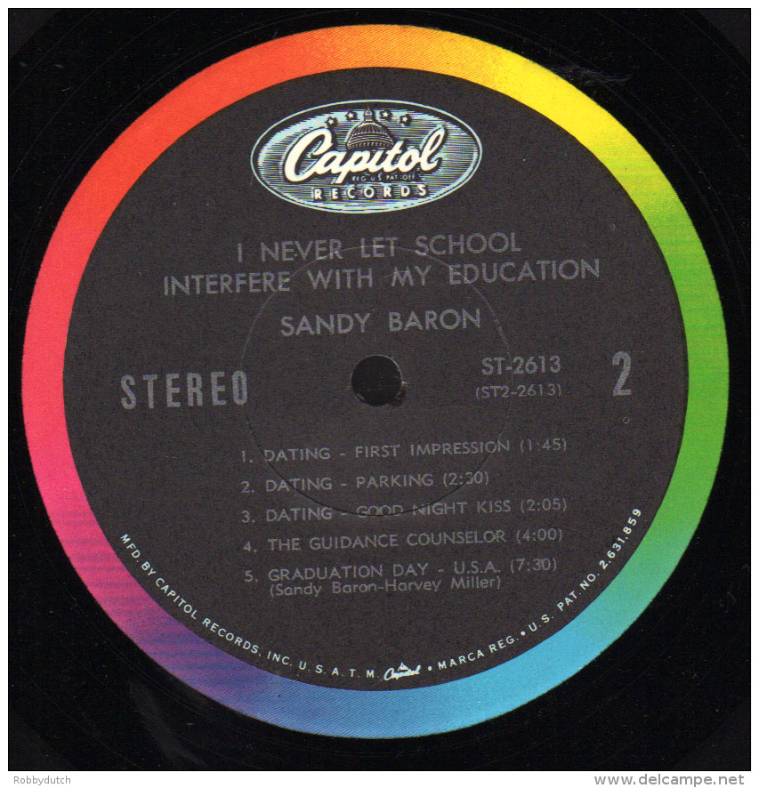 * LP *  SANDY BARON - I NEVER LET SCHOOL INTERFERE...WITH MY EDUCATION (USA 1966) - Cómica