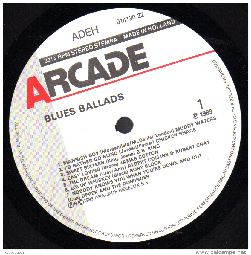 * 2LP *  BLUES BALLADS - VARIOUS ARTISTS (Holland 1989) - Blues