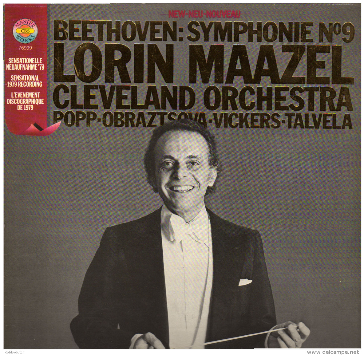 * LP *  BEETHOVEN: SYMPHONIE No.9 - LORIN MAAZEL - CLEVELAND ORCHESTRA (Germany 1979 EX-!!!) - Klassiekers