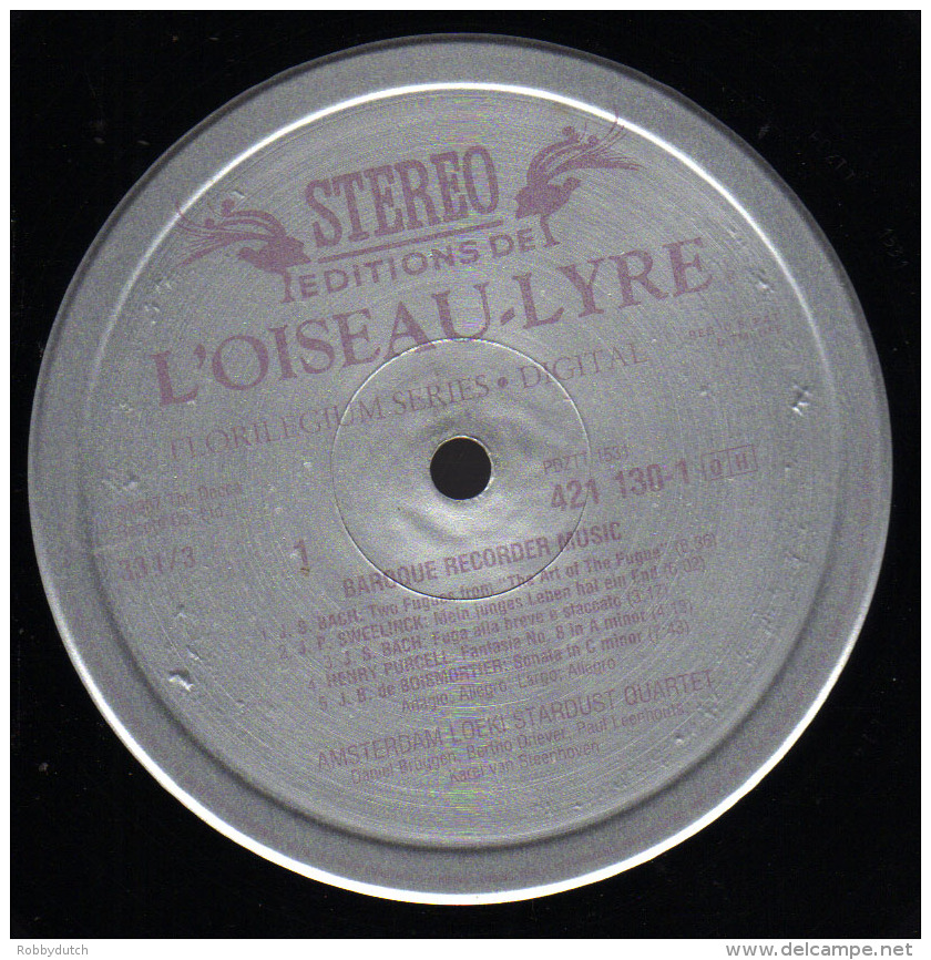 * LP *  AMSTERDAM LOEKI STARDUST QUARTET - BAROQUE RECORDER MUSIC (Holland 1987 EX!!!) - Klassiekers