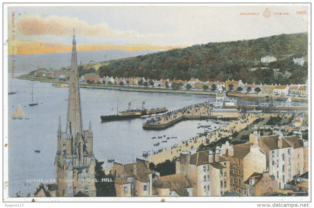 Rothesay From Chapel Hill, 1905 Postcard - Bute
