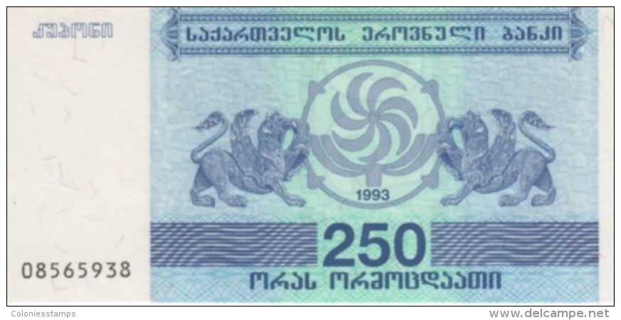 (B0187) GEORGIA, 1993. 250 Laris. P-43. UNC - Géorgie