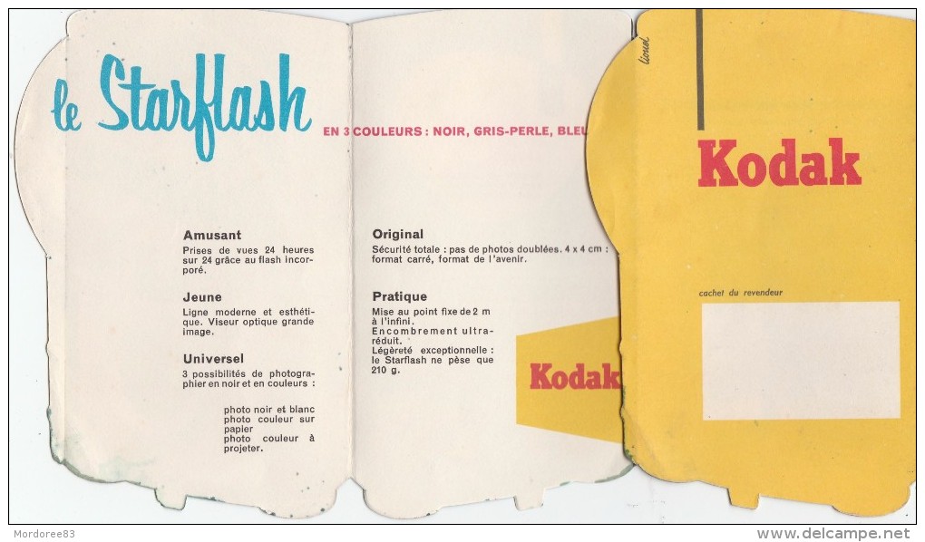 PUBLICITE DEPLIANT KODAK STARFLASH - Matériel & Accessoires