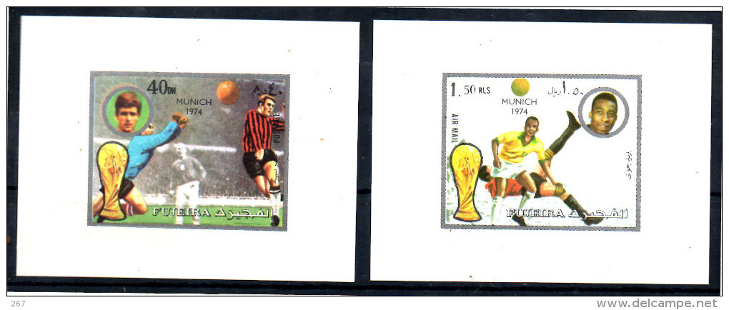 FUJEIRA    EPREUVE DE LUXE  N° ( 10 Valeurs ) * * NON DENTELE  Cup 1974   Soccer  Fussball  Football - 1974 – Germania Ovest