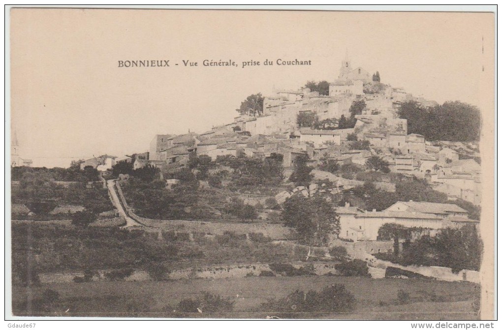 BONNIEUX (84) - VUE GENERALE - PRISE DU COUCHANT - Bonnieux