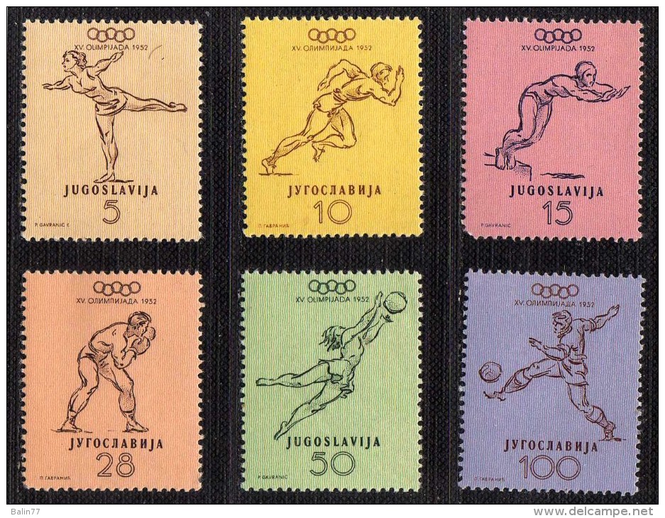 1952 - Yugoslavia - JJOO De Helsinsky - Sc. 359-364 - MNH - YU-052 - 03 - Nuovi