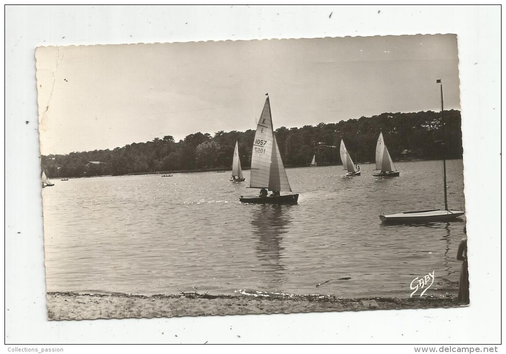 Cp , 40 , CAPBRETON , Voiliers , Sports , Régates Au BOURET , Bateaux , Voyagée 1956 , Ed : Artaud , VOILE - Vela