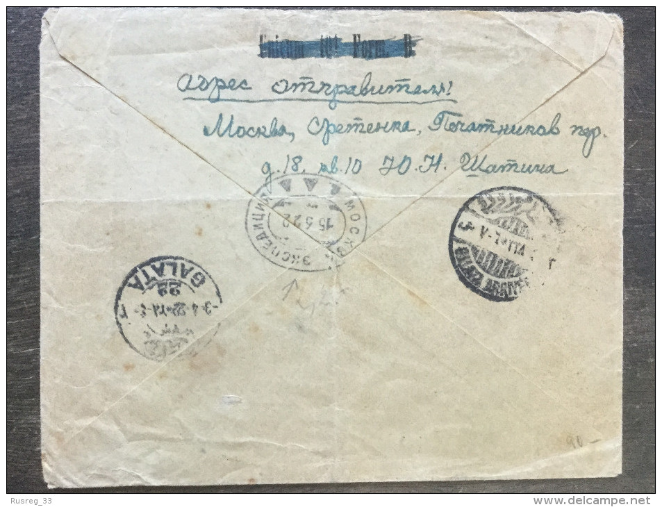 A8 Russia Russie RSFSR 1922 R-Brief Von Moskau Nach Konstantinopel Portogerechte 30.000 Rubel Frankatur - Briefe U. Dokumente