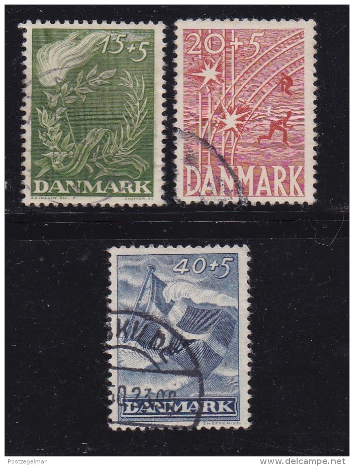 DENMARK, 1947, Used Stamp(s), Freedom,  Mi 295-297, #10056, Complete - Used Stamps