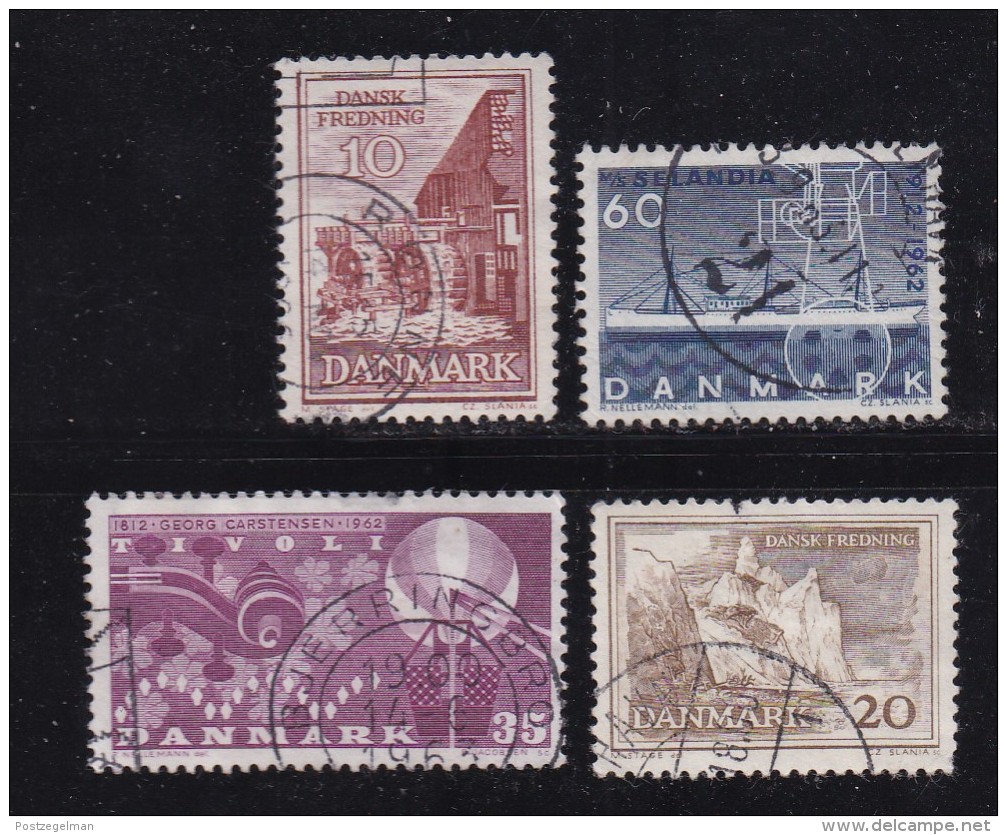 DENMARK, 1962, Used Stamp(s), Various Stamps, MI 404=408 , #10081, 4 Values - Used Stamps