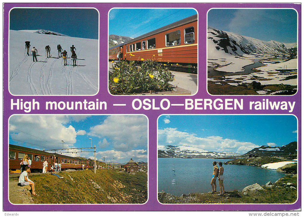 Oslo – Bergen Railway, Norway Postcard Posted 1997 Stamp - Norvegia