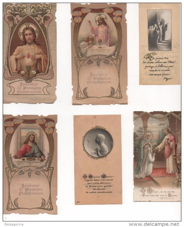 IMAGES RELIGIEUSES - LOT De 54 IMAGES DIFFERENTES NOMINATIVES COMMUNION Etc...  VOIR SCANS - Images Religieuses