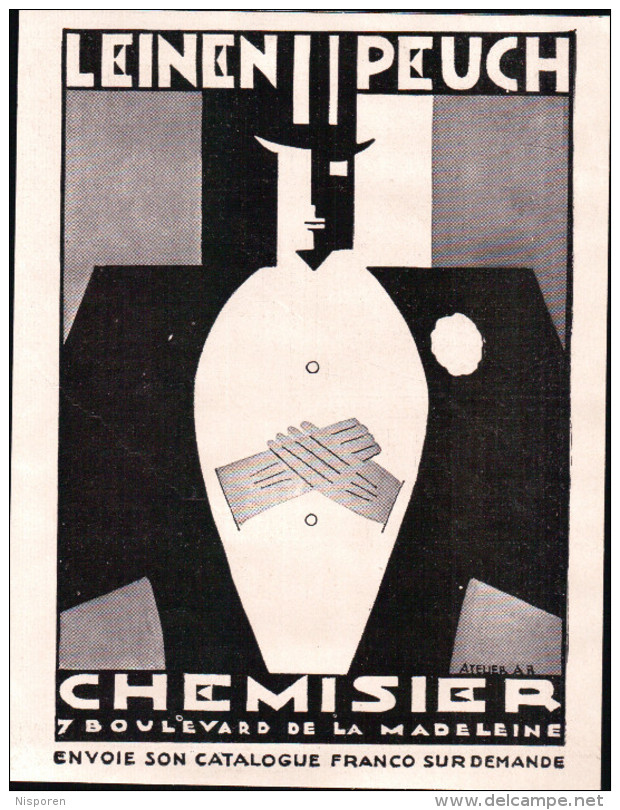 Publicité De L'illustration N°4448 Du 22 Juin 1928 - Leinen Peuch Chemisier  Boulevard De La Madeleine . Paris - Advertising