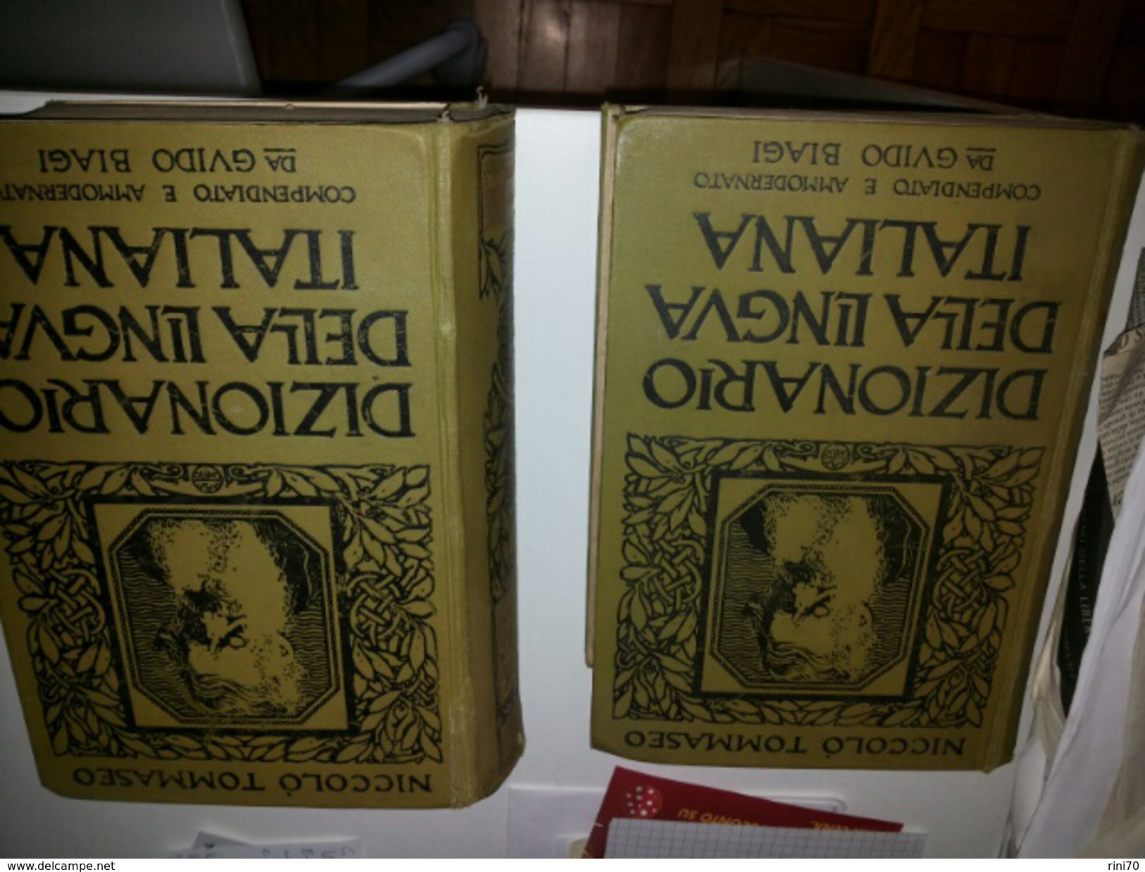 2 Volumi Dizionario Lingua Italiana Da Guido Biagi 1921 UTET Torino Tommaseo Niccolo - Libri Antichi