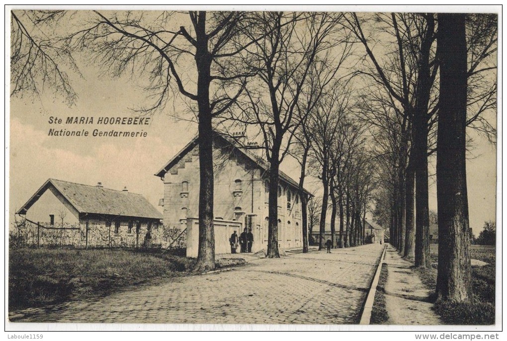 BELGIQUE HOOREBEKE : " Ste Maria Hoorebeke Nationale Gendarmerie " Circulée En 1918 - Horebeke