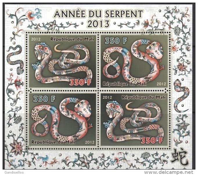 5 SHEETS COLLECTION NEW YEAR OF SNAKE ANNEE DU SERPENT - Chines. Neujahr