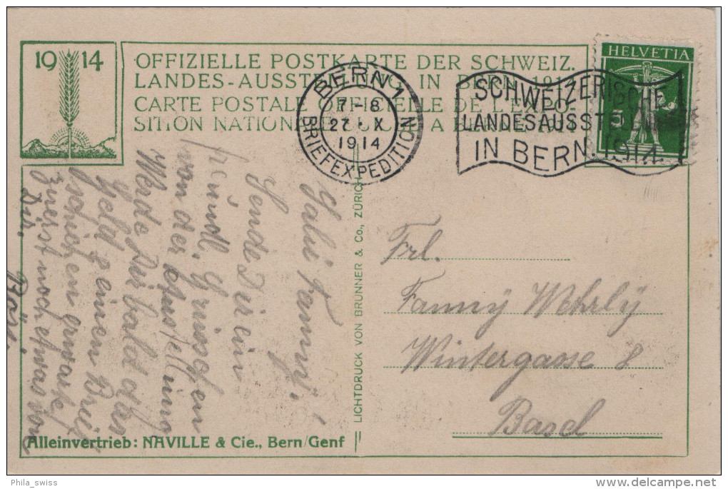 Schweizerische Landesausstellung Bern Mit Stempel - Dörfli, Wirtschaft U. Röseligarten - Village, Auberge Et Roseraie - Bern