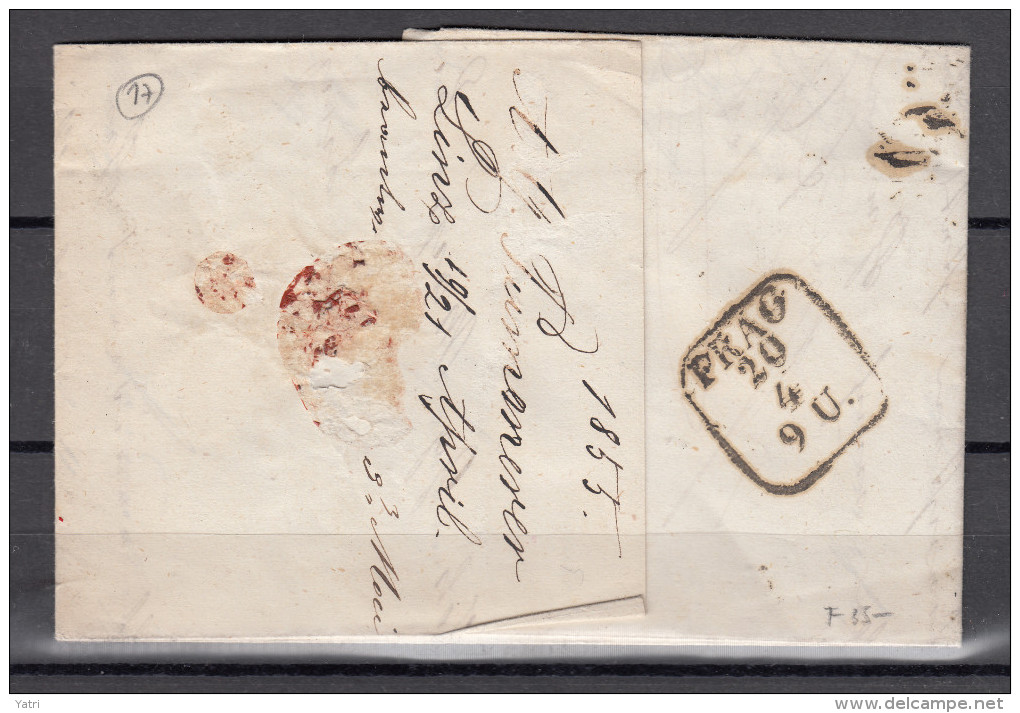 Austria 1855 - Campione Senza Valore (Muster Ohne Wert) Da Wien A Prag - Briefe U. Dokumente