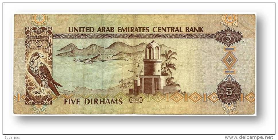 UNITED ARAB EMIRATES - 5 DIRHAMS - 2000 / AH 1420 - Pick 19.a - 2 Scans - Emiratos Arabes Unidos