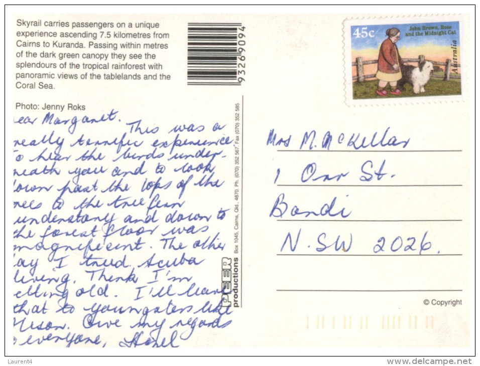 (241) Australia - (postcard With Stamp) - QLD- Skyrail (near Cairns) - Cairns