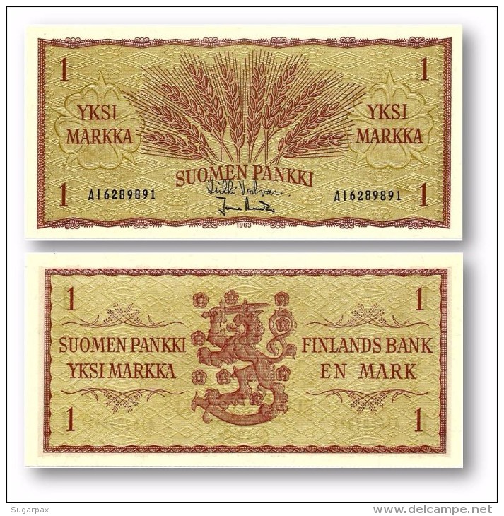 FINLAND - SUOMI - 1 Markkaa - 1963 - P 98.a - Unc. - Finlandia