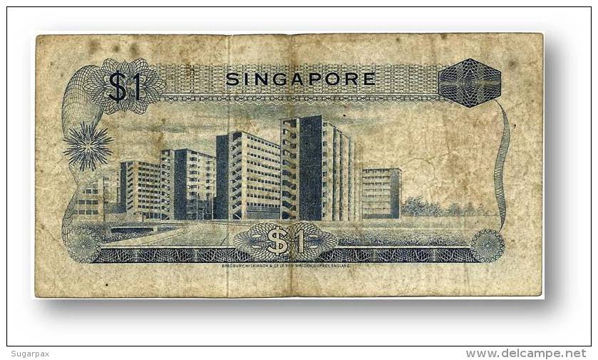 SINGAPORE - 1 Dollar - ND ( 1967 ) - P 1.a - Without Red SEAL & Sign. Lim Kim San - Serie A/40 - Singapour