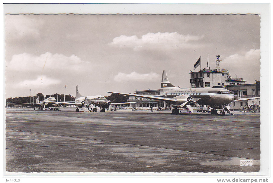 Flughafen Düsseldorf-Lohhausen Und Proppellermaschinen Sabena, AERO Finnish Airlines - Aeródromos