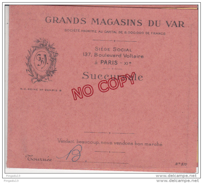 Fixe Timbre Fiscal Sur Traite Grands Magasins Du Var Succursale Toulon 9-11 Bd Strasbourg 14 Mai 1938 - Autres & Non Classés