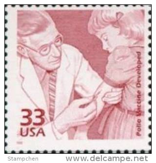 USA 1999 Celebrate The Century 1950's Stamp- Polio Vaccine Developed Sc#3187a Medicine - Medizin