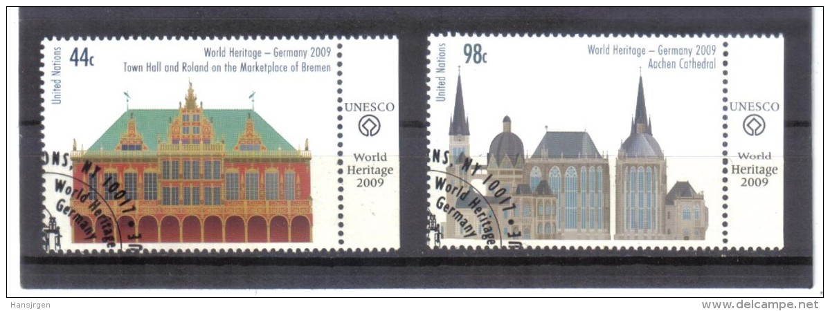 GEO679 UNO New York 2009 MICHL  1141/42 Used / Gestempelt Mit TABS Siehe ABBILDUNG - Gebraucht