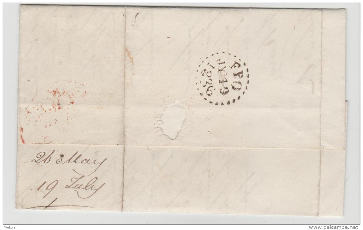Mex189/  Mexiko, Brief, Franco Nach London 1836. In Diesem Jahr Hat Spanien Die Selbständigkeit Anerkannt. - Mexiko