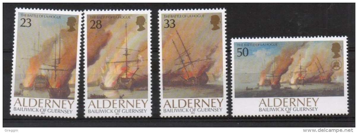 Alderney Set Of Stamps Issued To Celebrate 300th Anniversary Of The Battle Of La Hogue. - Alderney