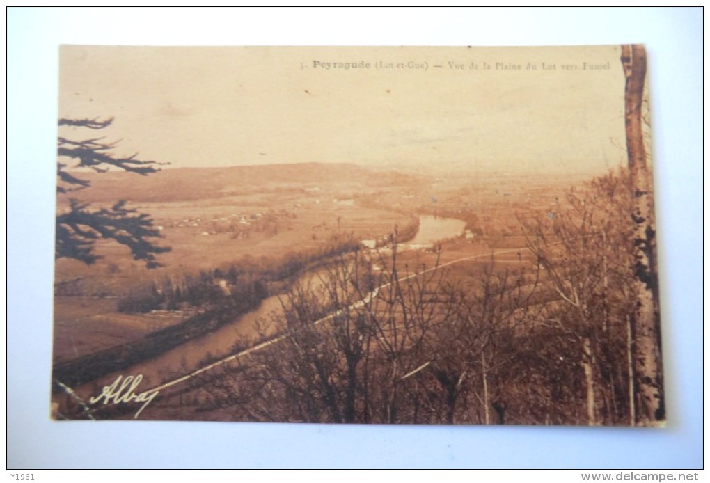 CPA 47 LOT ET GARONNE PEYRAGUDE. Vue De La Plaine Du Lot Vers Fumel. - Autres & Non Classés