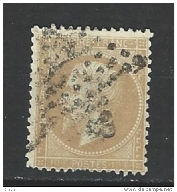 YT 21 " Napoléon III 10c. Bistre " 1862 étoile Muette - 1862 Napoléon III.