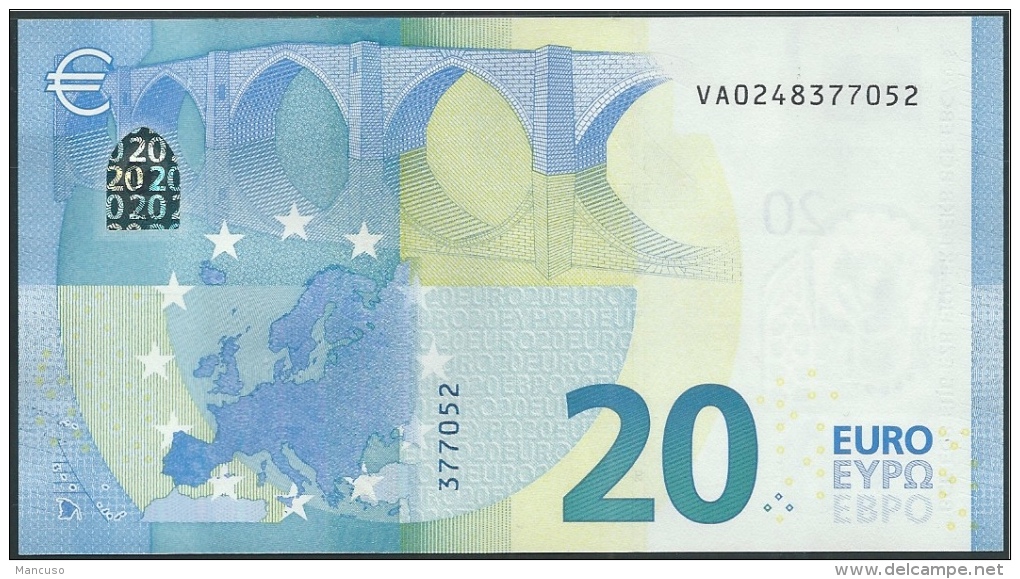 &euro; 20  SPAIN  VA V001 E2  DRAGHI  UNC - 20 Euro