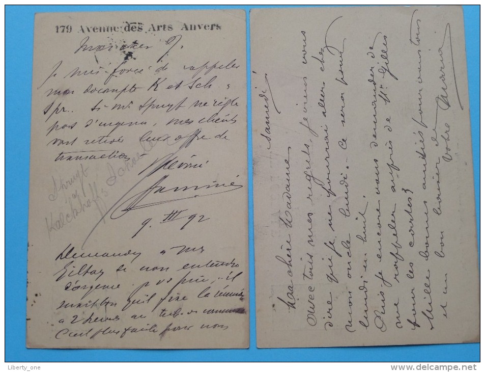 Gele Briefkaart Carte Postale - Anvers < Anvers ( Avocat ) : Anno 1892/1897 ( Zie Foto Details ) !! - Autres & Non Classés