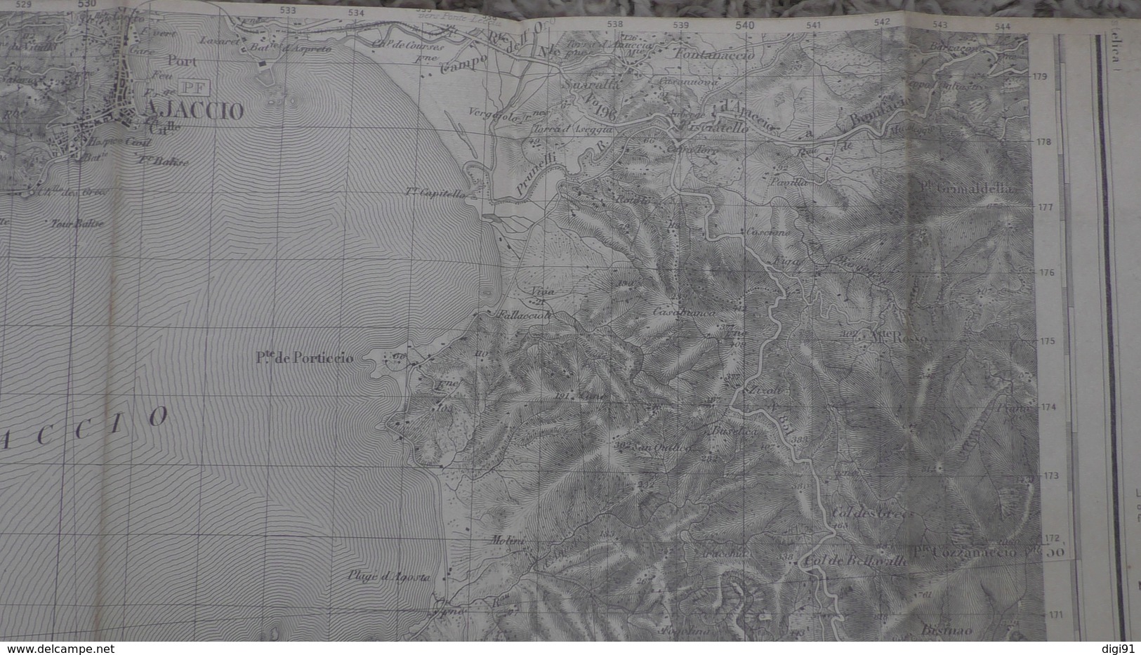 AJACCIO ILES SANGUINAIRES COLI CHIAVARI  PIETROSELLA PORTICCIO BISMAO CRISPOLAGGIO COL DE CIRADELLA  LA CROCATA - Geographical Maps