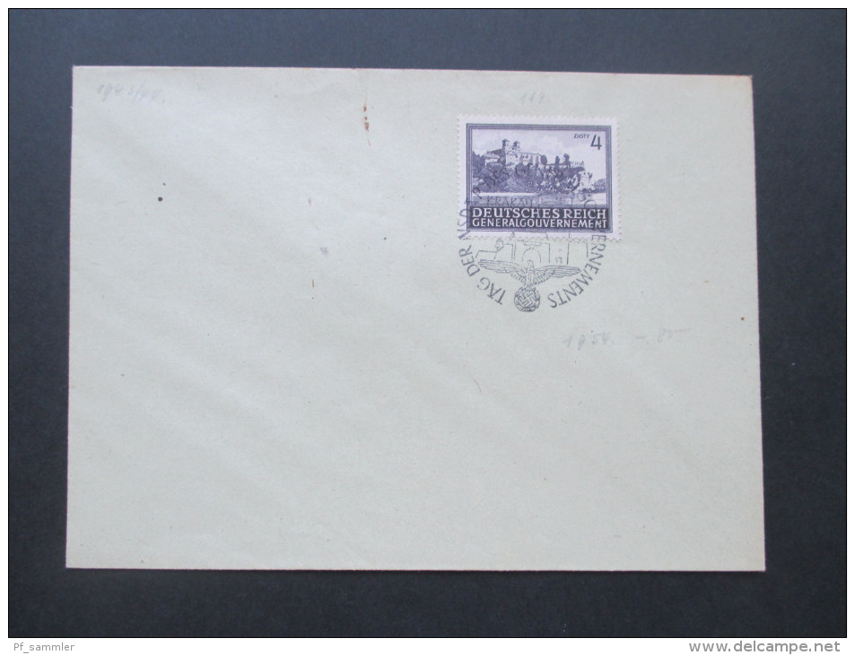 DR / Generalgouvernement 1942 - 44 FDC / Sonderstempel / Belege 22 Stück! Auch Ein R-Brief! Toller Posten!! - Besetzungen 1938-45