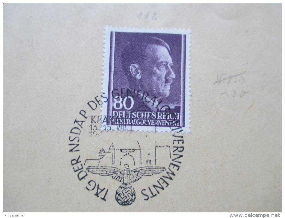 DR / Generalgouvernement 1942 - 44 FDC / Sonderstempel / Belege 22 Stück! Auch ein R-Brief! Toller Posten!!